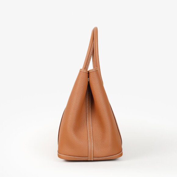 Hermes Gold Negonda Garden Party 36 Brown Leather Tote - Picture 3 of 14